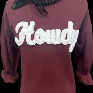 Lexie Howdy(white) on Maroon Crew / Western